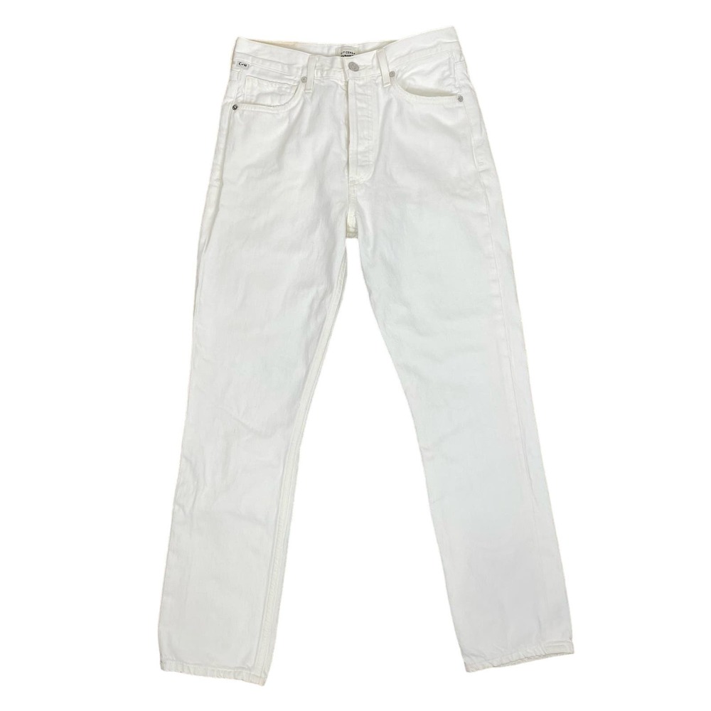 Citizens Of Humanity Charlotte High Rise Straight Jeans Tart White Womens Sz 26